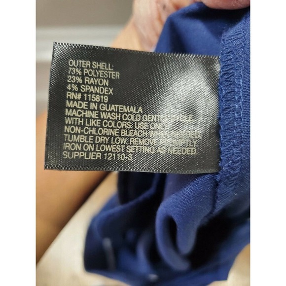 Worthington Women's Solid Blue Polyester Mid Rise Modern Fit Dress Pant Size 14W - Picture 10 of 12